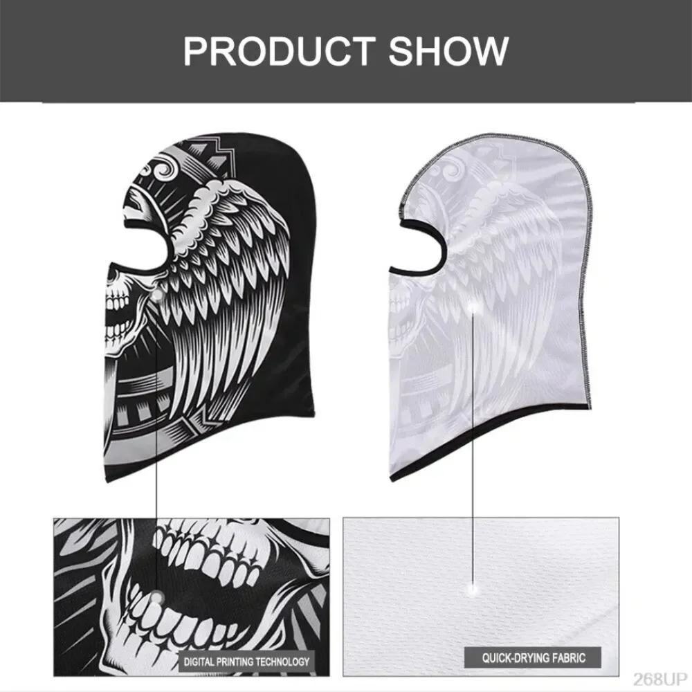 Tactical Skull Ghost Printed Full Face Mask Balaclava Halloween Ski Motorcycle